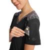 imageDickies Dynamix Womens Tops AthleticInspired Mlange VNeck Scrub Top with FourWay Stretch and Moisture Wicking DK740Black