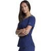 imageDickies Dynamix Womens Tops AthleticInspired Mlange VNeck Scrub Top with FourWay Stretch and Moisture Wicking DK740Navy  Black Combo