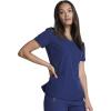 imageDickies Dynamix Womens Tops AthleticInspired Mlange VNeck Scrub Top with FourWay Stretch and Moisture Wicking DK740Navy  Black Combo