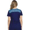 imageDickies Dynamix Womens Tops AthleticInspired Mlange VNeck Scrub Top with FourWay Stretch and Moisture Wicking DK740Navy