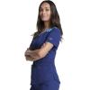imageDickies Dynamix Womens Tops AthleticInspired Mlange VNeck Scrub Top with FourWay Stretch and Moisture Wicking DK740Navy