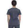 imageDickies Dynamix Womens Tops AthleticInspired Mlange VNeck Scrub Top with FourWay Stretch and Moisture Wicking DK740Pewter  Red