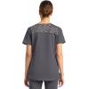 imageDickies Dynamix Womens Tops AthleticInspired Mlange VNeck Scrub Top with FourWay Stretch and Moisture Wicking DK740Pewter