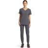 imageDickies Dynamix Womens Tops AthleticInspired Mlange VNeck Scrub Top with FourWay Stretch and Moisture Wicking DK740Pewter