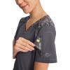 imageDickies Dynamix Womens Tops AthleticInspired Mlange VNeck Scrub Top with FourWay Stretch and Moisture Wicking DK740Pewter