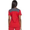 imageDickies Dynamix Womens Tops AthleticInspired Mlange VNeck Scrub Top with FourWay Stretch and Moisture Wicking DK740Red