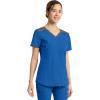 imageDickies Dynamix Womens Tops AthleticInspired Mlange VNeck Scrub Top with FourWay Stretch and Moisture Wicking DK740Royal