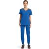 imageDickies Dynamix Womens Tops AthleticInspired Mlange VNeck Scrub Top with FourWay Stretch and Moisture Wicking DK740Royal