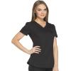 imageDickies Dynamix Womens Tops AthleticInspired VNeck Scrub Top with FourWay Stretch and Moisture Wicking DK730Black