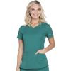 imageDickies Dynamix Womens Tops AthleticInspired VNeck Scrub Top with FourWay Stretch and Moisture Wicking DK730Green