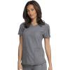 imageDickies Dynamix Womens Tops AthleticInspired VNeck Scrub Top with FourWay Stretch and Moisture Wicking DK730Heather Grey