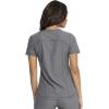 imageDickies Dynamix Womens Tops AthleticInspired VNeck Scrub Top with FourWay Stretch and Moisture Wicking DK730Heather Grey