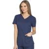 imageDickies Dynamix Womens Tops AthleticInspired VNeck Scrub Top with FourWay Stretch and Moisture Wicking DK730Navy