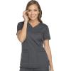 imageDickies Dynamix Womens Tops AthleticInspired VNeck Scrub Top with FourWay Stretch and Moisture Wicking DK730Pewter