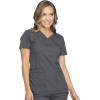 imageDickies Dynamix Womens Tops AthleticInspired VNeck Scrub Top with FourWay Stretch and Moisture Wicking DK730Pewter