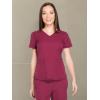 imageDickies Dynamix Womens Tops AthleticInspired VNeck Scrub Top with FourWay Stretch and Moisture Wicking DK730Wine