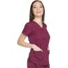 imageDickies Dynamix Womens Tops AthleticInspired VNeck Scrub Top with FourWay Stretch and Moisture Wicking DK730Wine