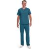 imageDickies EDS Essentials Men Scrubs Top Tuckable VNeck DK635Caribbean Blue
