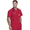 imageDickies EDS Essentials Men Scrubs Top Tuckable VNeck DK635Red