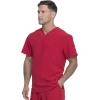 imageDickies EDS Essentials Men Scrubs Top Tuckable VNeck DK635Red