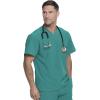 imageDickies EDS Essentials Men Scrubs Top Tuckable VNeck DK635Teal Blue