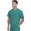 imageDickies EDS Essentials Men Scrubs Top Tuckable VNeck DK635Teal Blue