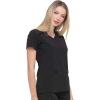 imageDickies EDS Essentials Mock Wrap Top Scrubs for Women with FourWay Stretch and Moisture Wicking DK625Black