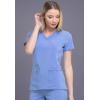 imageDickies EDS Essentials Mock Wrap Top Scrubs for Women with FourWay Stretch and Moisture Wicking DK625Ciel