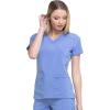 imageDickies EDS Essentials Mock Wrap Top Scrubs for Women with FourWay Stretch and Moisture Wicking DK625Ciel