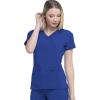 imageDickies EDS Essentials Mock Wrap Top Scrubs for Women with FourWay Stretch and Moisture Wicking DK625Galaxy Blue