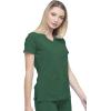 imageDickies EDS Essentials Mock Wrap Top Scrubs for Women with FourWay Stretch and Moisture Wicking DK625Hunter Green