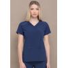 imageDickies EDS Essentials Mock Wrap Top Scrubs for Women with FourWay Stretch and Moisture Wicking DK625Navy