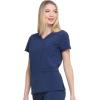 imageDickies EDS Essentials Mock Wrap Top Scrubs for Women with FourWay Stretch and Moisture Wicking DK625Navy