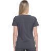imageDickies EDS Essentials Mock Wrap Top Scrubs for Women with FourWay Stretch and Moisture Wicking DK625Pewter