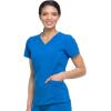 imageDickies EDS Essentials Mock Wrap Top Scrubs for Women with FourWay Stretch and Moisture Wicking DK625Royal