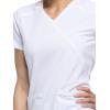 imageDickies EDS Essentials Mock Wrap Top Scrubs for Women with FourWay Stretch and Moisture Wicking DK625White