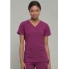 imageDickies EDS Essentials Mock Wrap Top Scrubs for Women with FourWay Stretch and Moisture Wicking DK625Wine