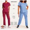 imageDickies EDS Signature Scrubs for Women Elastic Waist PullOn Cargo Pants for Women in Soft Brushed Poplin 86106Caribbean Blue