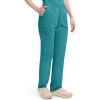 imageDickies EDS Signature Scrubs for Women Elastic Waist PullOn Cargo Pants for Women in Soft Brushed Poplin 86106Teal Blue