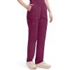 imageDickies EDS Signature Scrubs for Women Elastic Waist PullOn Cargo Pants for Women in Soft Brushed Poplin 86106Wine