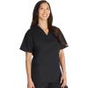 imageDickies EDS Signature Scrubs for Women VNeck Womens Tops in Soft Brushed Poplin 86706Black