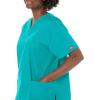 imageDickies EDS Signature Scrubs for Women VNeck Womens Tops in Soft Brushed Poplin 86706Caribbean Blue
