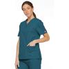 imageDickies EDS Signature Scrubs for Women VNeck Womens Tops in Soft Brushed Poplin 86706Caribbean Blue