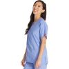 imageDickies EDS Signature Scrubs for Women VNeck Womens Tops in Soft Brushed Poplin 86706Ceil Blue