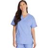 imageDickies EDS Signature Scrubs for Women VNeck Womens Tops in Soft Brushed Poplin 86706Ceil Blue
