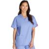 imageDickies EDS Signature Scrubs for Women VNeck Womens Tops in Soft Brushed Poplin 86706Ceil Blue