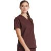 imageDickies EDS Signature Scrubs for Women VNeck Womens Tops in Soft Brushed Poplin 86706Espresso
