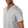 imageDickies EDS Signature Scrubs for Women VNeck Womens Tops in Soft Brushed Poplin 86706Grey
