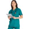 imageDickies EDS Signature Scrubs for Women VNeck Womens Tops in Soft Brushed Poplin 86706Hunter