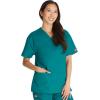 imageDickies EDS Signature Scrubs for Women VNeck Womens Tops in Soft Brushed Poplin 86706Hunter